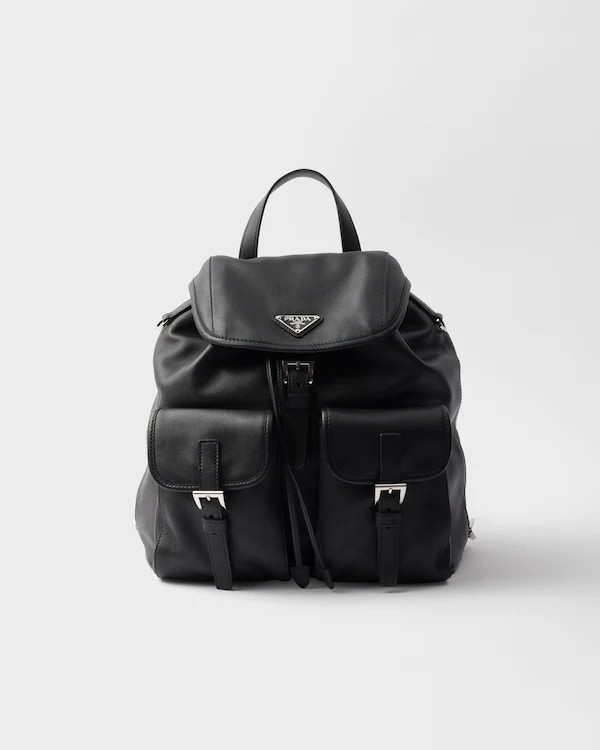 Medium läderbackpack