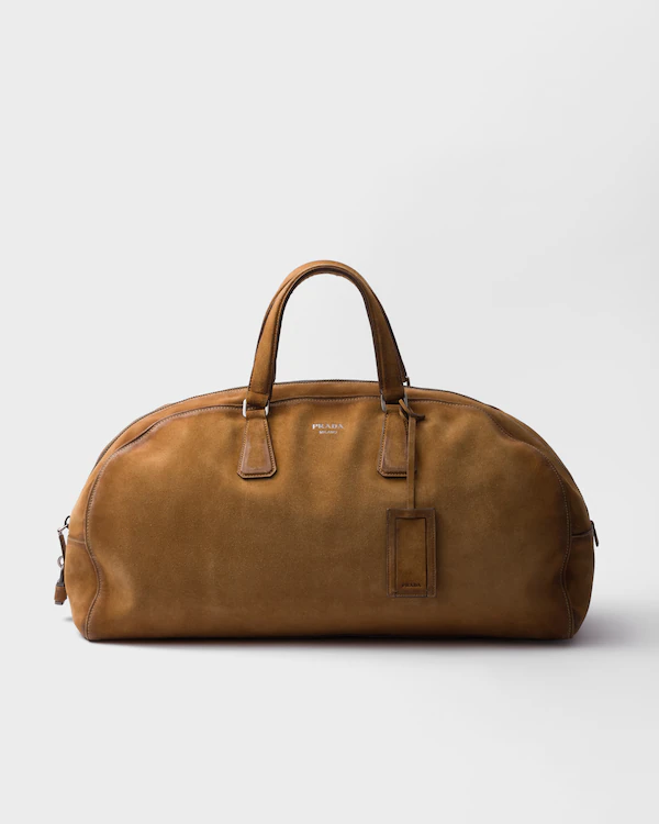 Suede-duffelbag