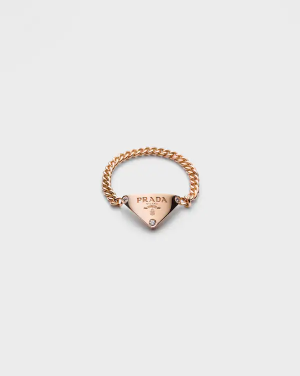 Eternal Gold kedjering i rosé guld med diamanter