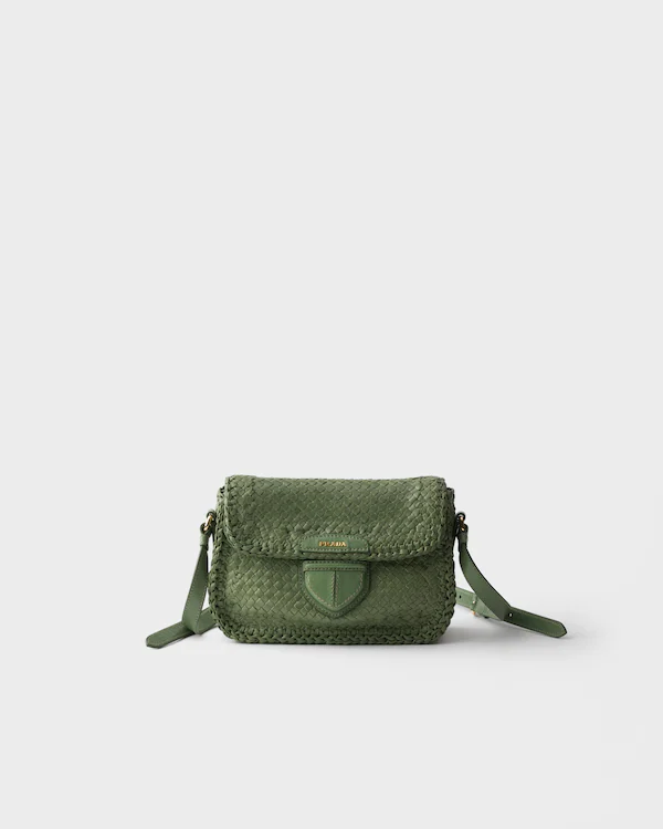 Vävad läder mini skulderbag Vävad läder mini skulderbag