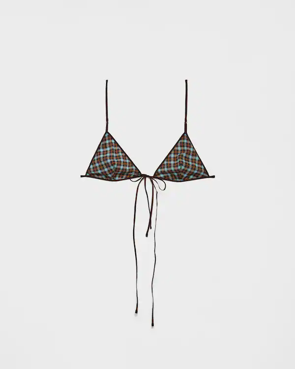 Kvittrat georgette-bra