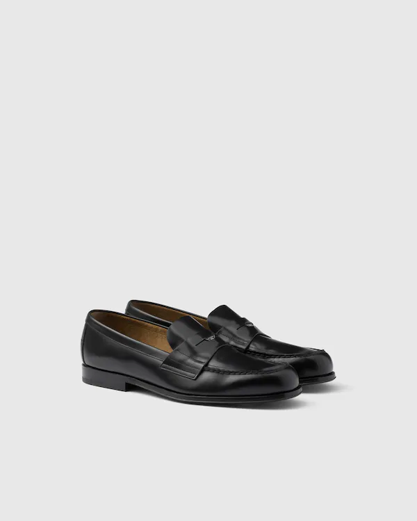 Borstad läderloafer