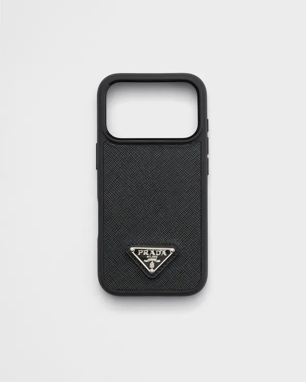 Saffianläder sköld för iPhone 17 Pro
