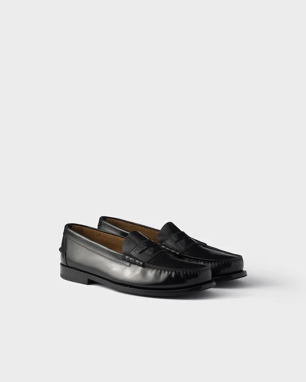 Borstad läderloafer