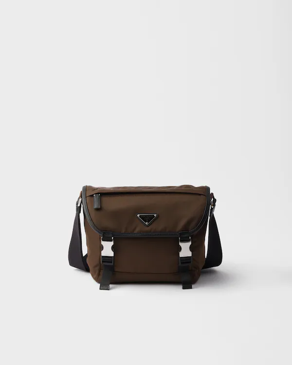 Skuldbag i re-Nylon och Saffianläder