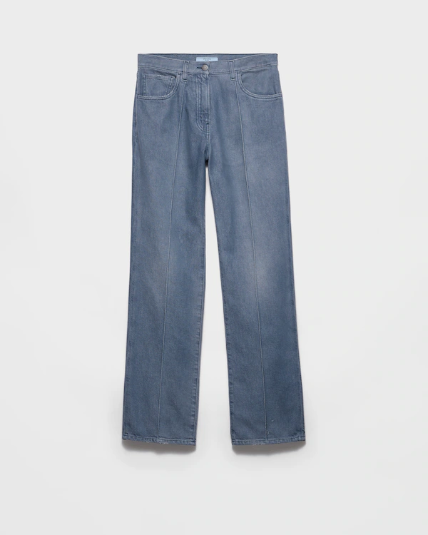 Vårdad denimbyxor