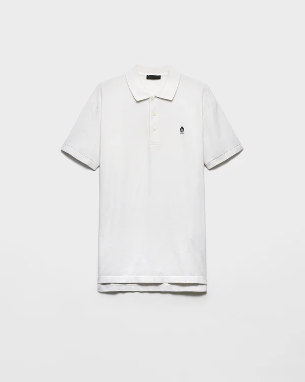 Garnfärgad bomullspoloshirt