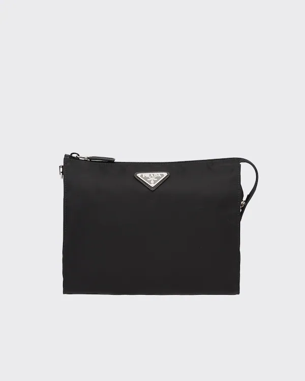 Necessaire i re-Nylon och Saffianoleder