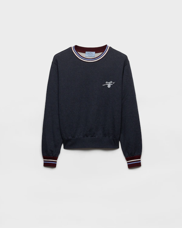 Cottonfodrad crew-neck-tröja