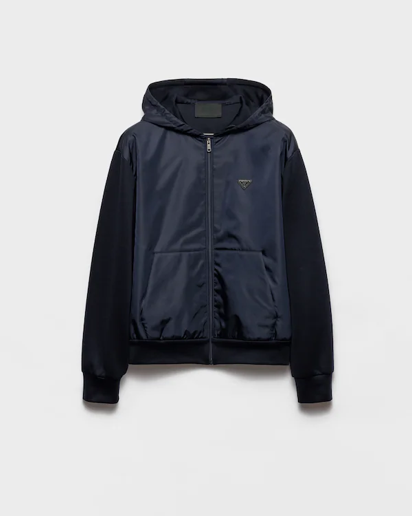 Teknisk bomull och Re-Nylon-hoodie Teknisk bomull och Re-Nylon-hoodie