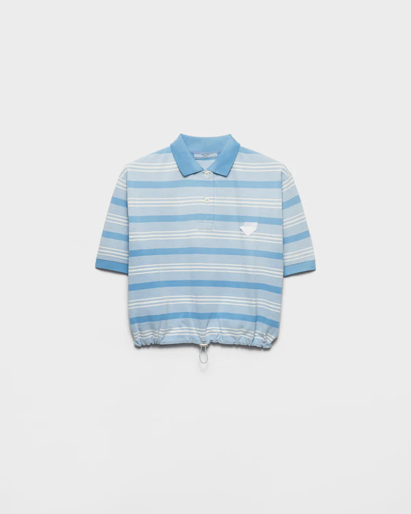 Streckmönster piqué-poloshirt
