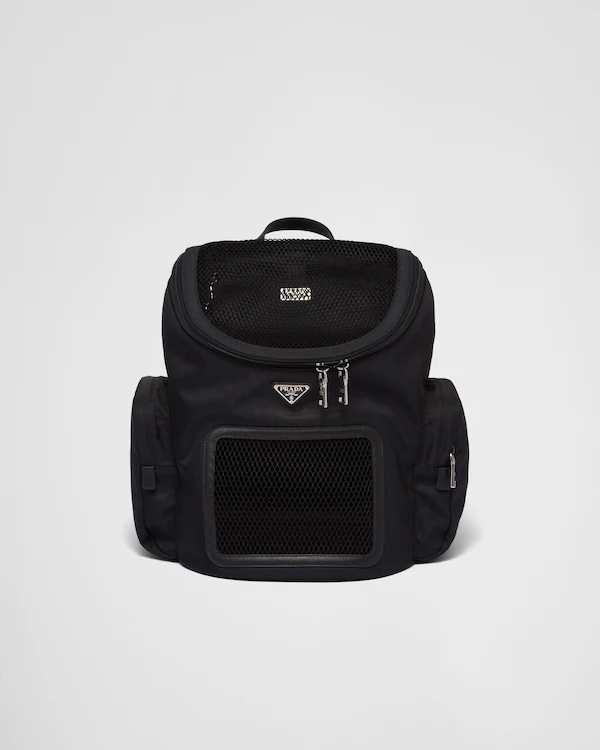 Re-Nylon och Saffiano-ledd petbag