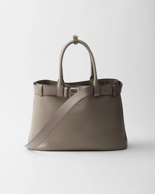 Prada buckel stor läderhandväska med bälte