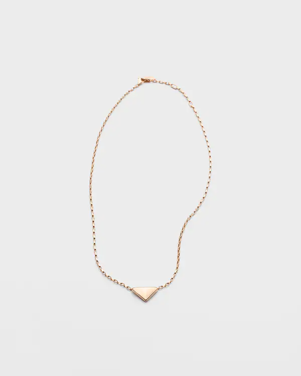 Eternal Gold-halsband i rosaguld med mini-trianglehänga