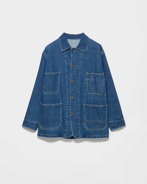 Ljus denim-blousonjacka