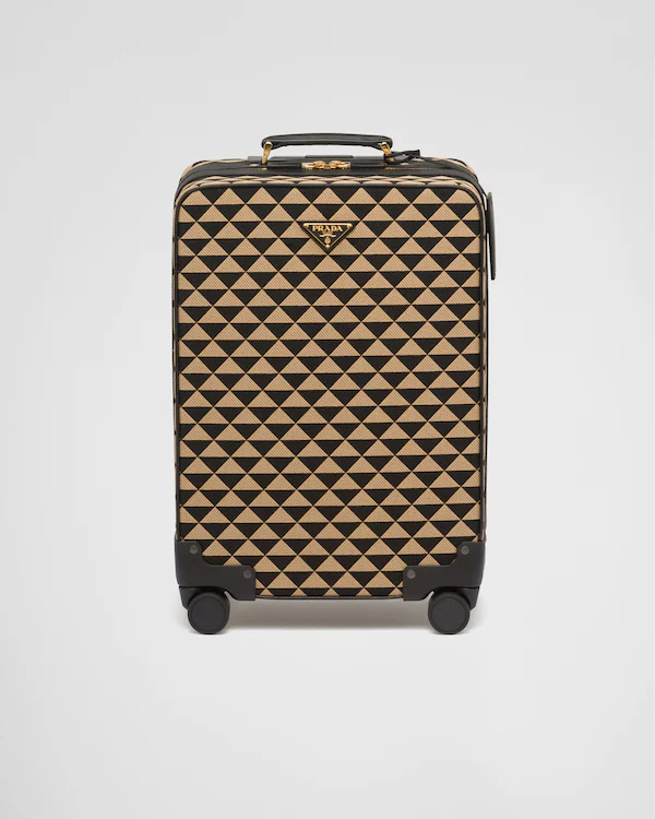 Prada Symbole stickad tyg-väskbagage