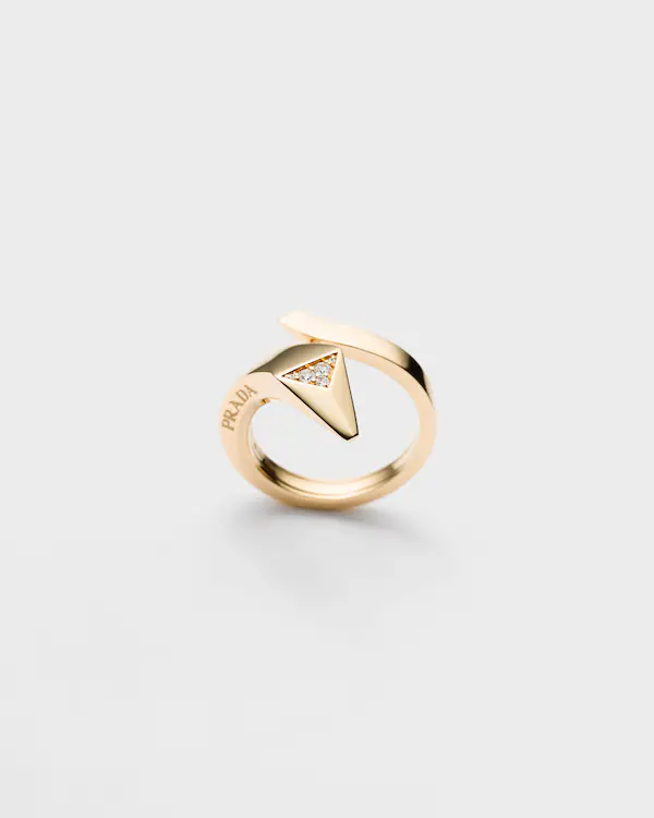 Eternal Gold-snok mini ring i gult guld och diamanter