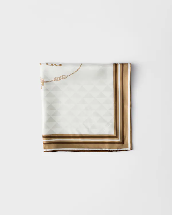 Mönstrad sidenkattun jacquard-schal 55