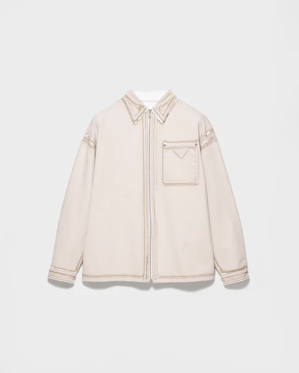 Bull denimdragskjorta med zipp