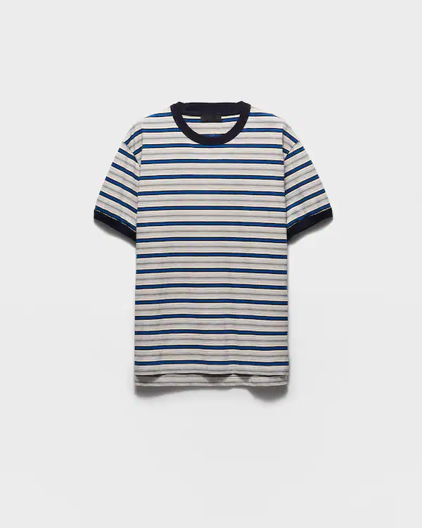 Streckad bomullst-shirt