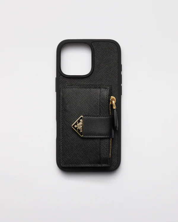 Saffianläder hölje till iPhone 16 Pro Max