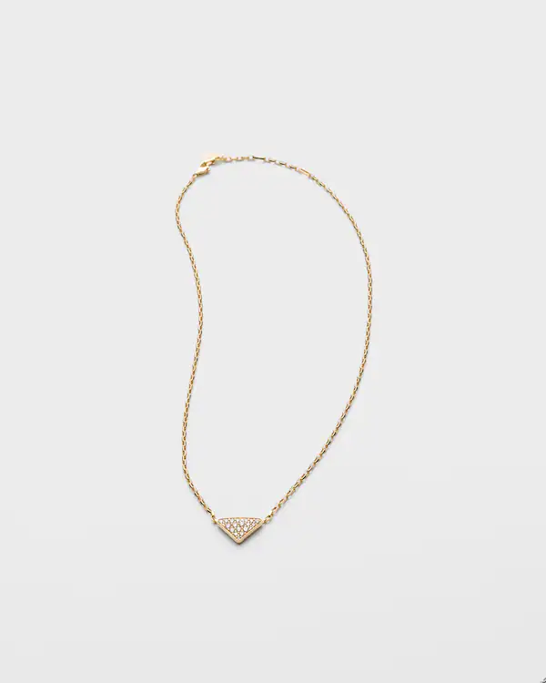 Eternal Gold Eternal mini triangel halsband i guld och diamanter