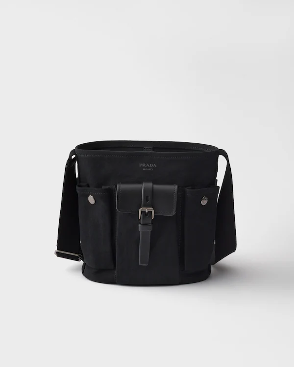 Prada Route mini-gömma av tyg och läder