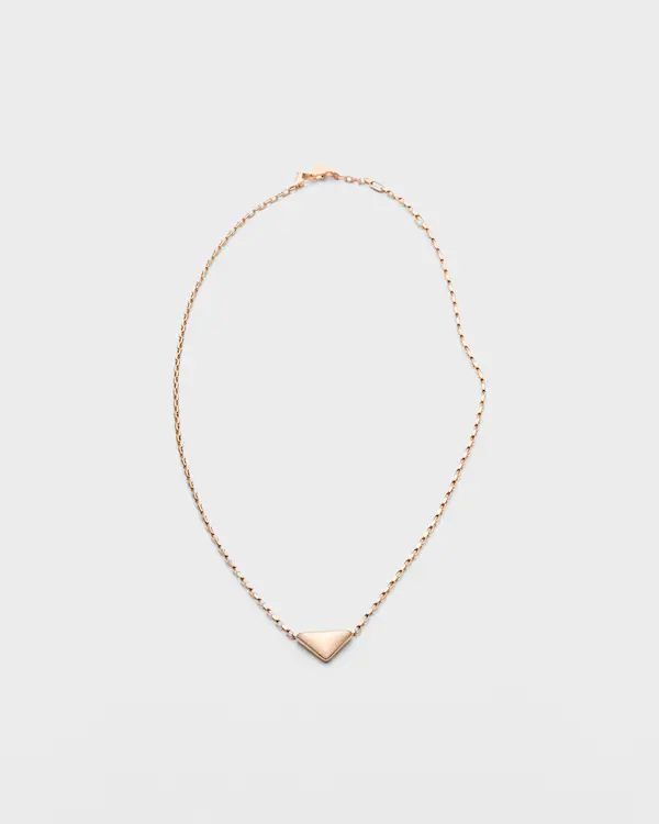 Eternal Gold-halsband i rosaguld med nano-triangelhängare