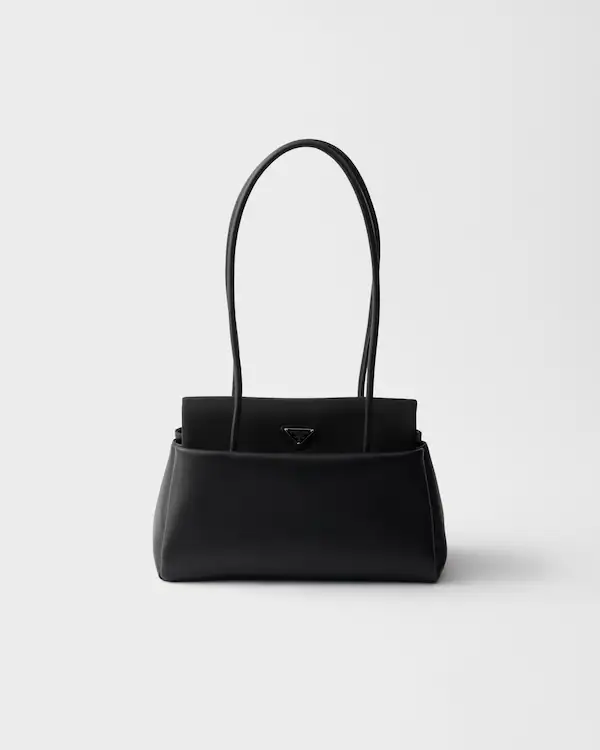 Prada Passage-mellanläderbagage med Re-Nylon-knäpp