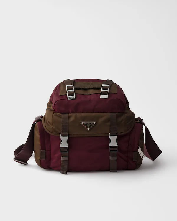 Skuldbag i re-Nylon och läder