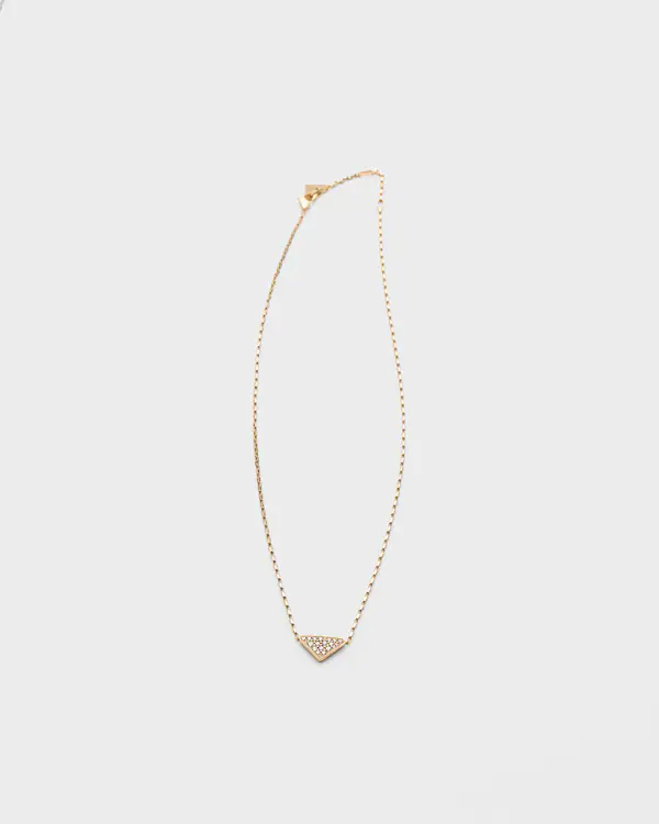 Eternal Gold mikro triangel halsband i guld och diamanter