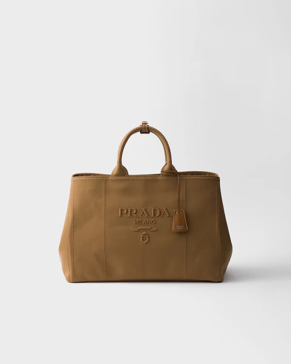Prada Jardinière extra stor bomullstvåll handväska