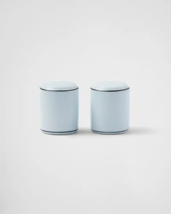 Porcelain salt- och pepparkakauppsättning - Celadon