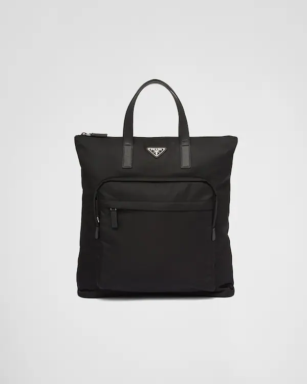 Taschbag av re-nylon och Saffiano-ledda