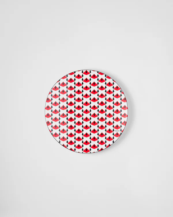 Porcelaintäckt skål – Wien Röd Porcelaintäckt skål - Wien Röd