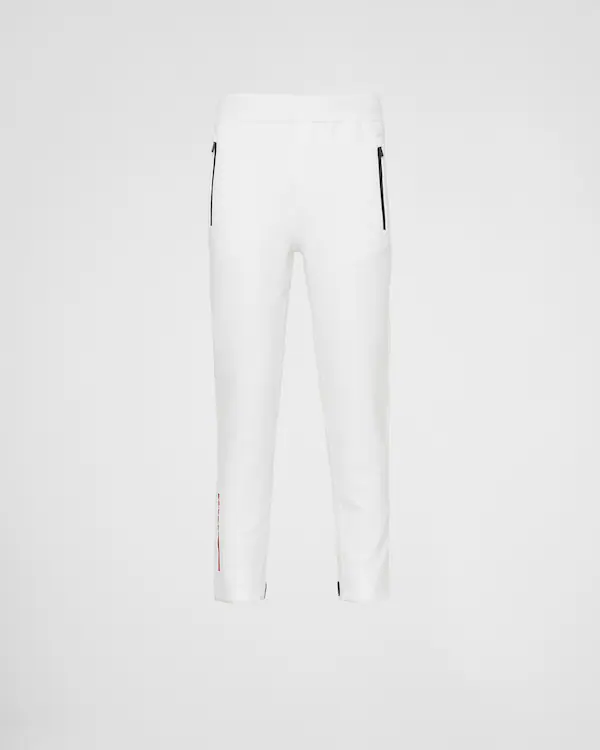 Teknisk tyg joggers med värme-sydda limade nätar