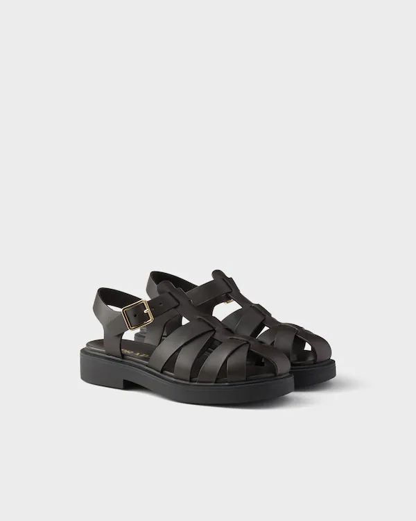 Läder fiskarens sandaler