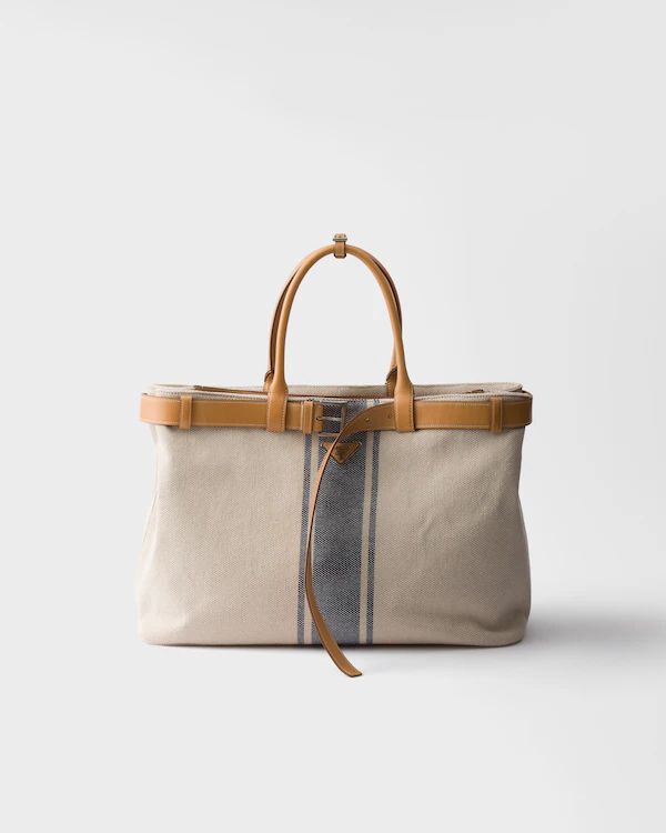 Prada-buckelgivare i tyg och läder