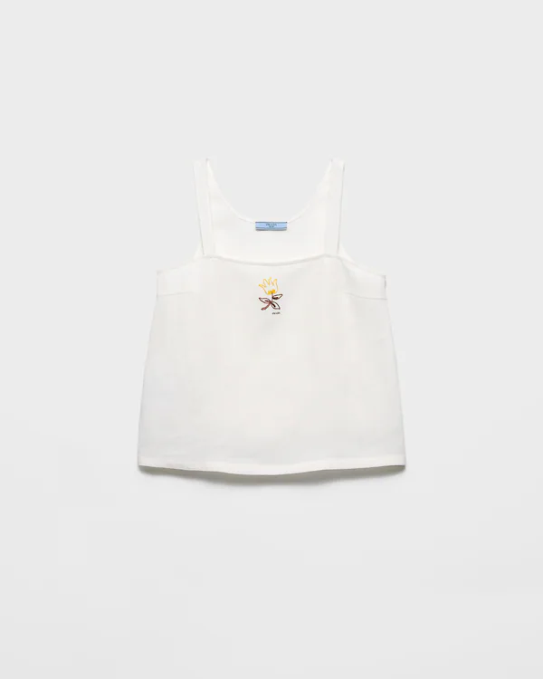 Stickad linne-top Stickad linne-top