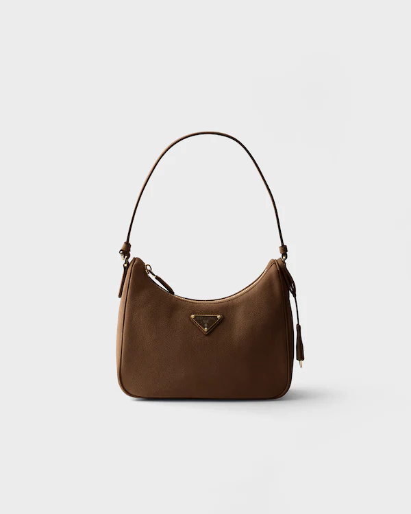 Prada Re-Edition 2005-minibag i nubuck- och Saffianoleder