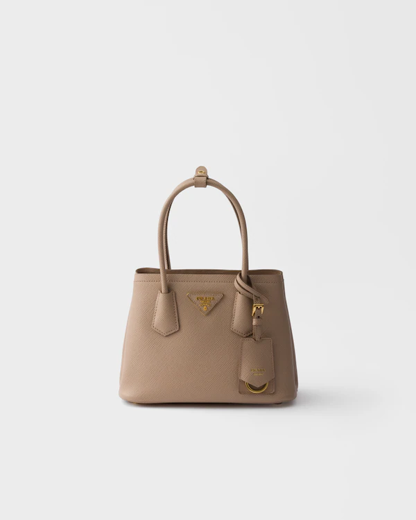 Prada dubbel saffianoleder mini-handväska