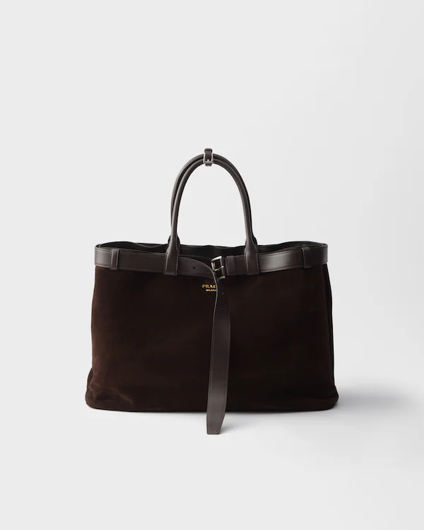 Prada-buckel i skinn med bälte