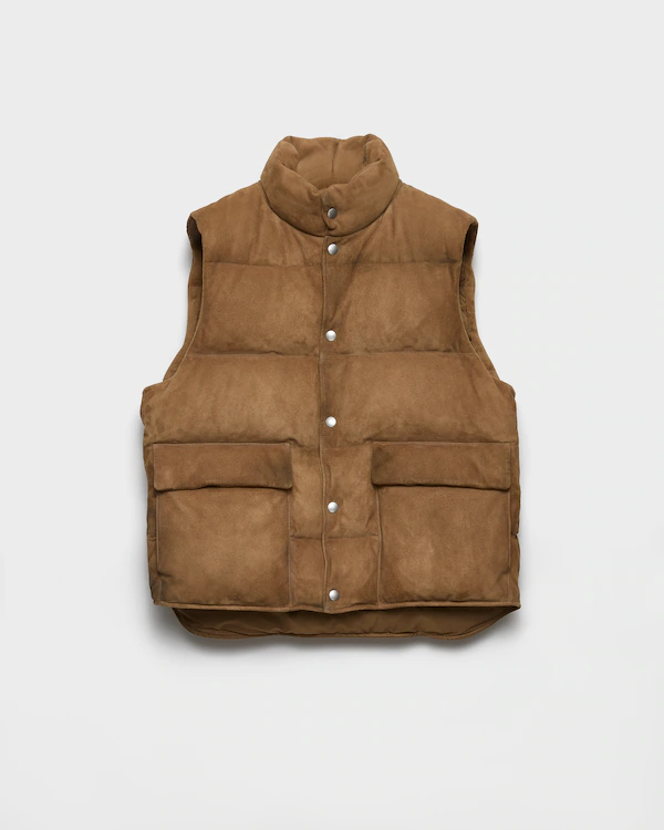 Suede-dukning vest