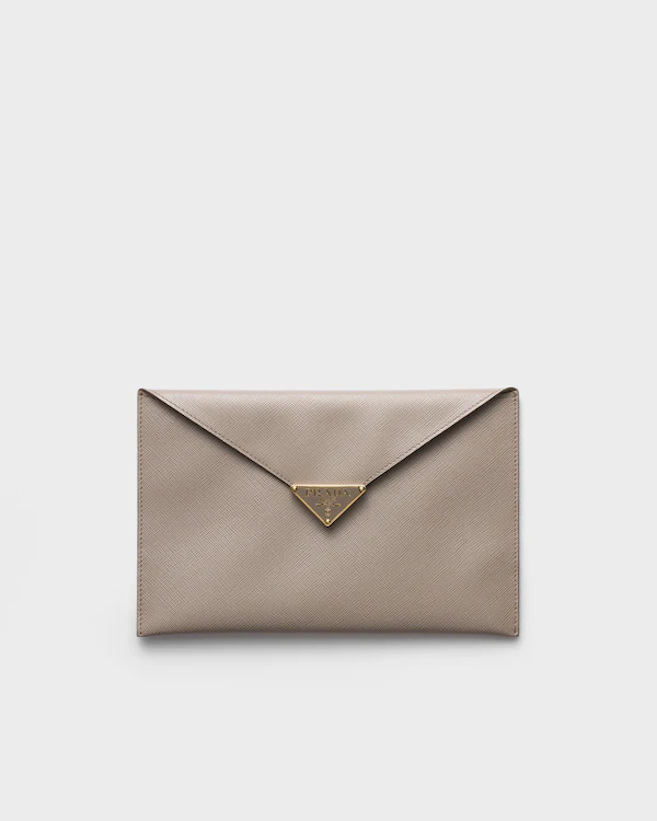 Saffianläder klasch clutch