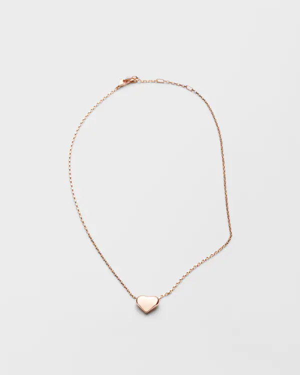 Eternal Gold Nano Hjärta halsband i rosaguld